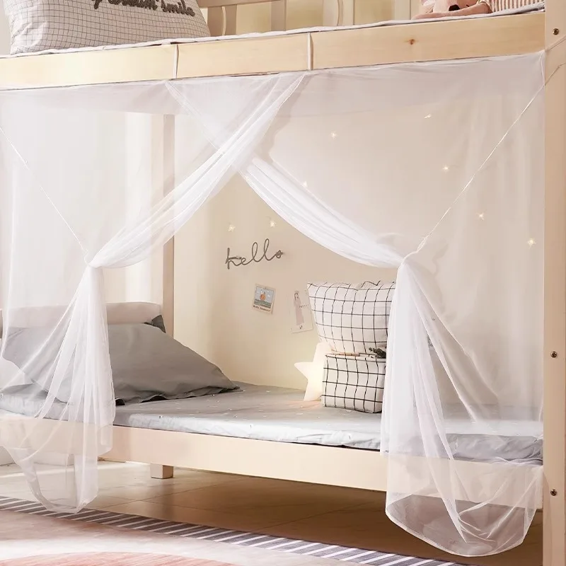 Dormitory mosquito net upper and lower bunk single, square top old-fashioned encrypted mosquito net