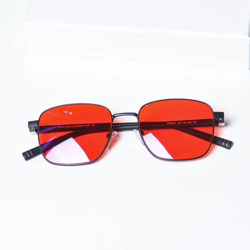 Imagen 2 del producto Gafas SHINU para hombre y mujer, gafas de luz azul, gafas para juegos de ordenador, lentes rojos/naranjas/transparentes que bloquean la luz azul, gafas sh001