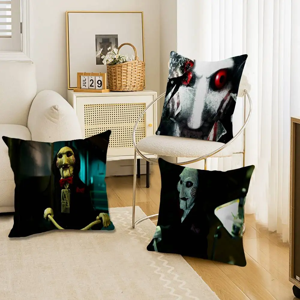 Horror Movie Saw Cushion Cover Polyester Sofa Cushions Decorative Throw Pillows Home Decoration Pillowcover