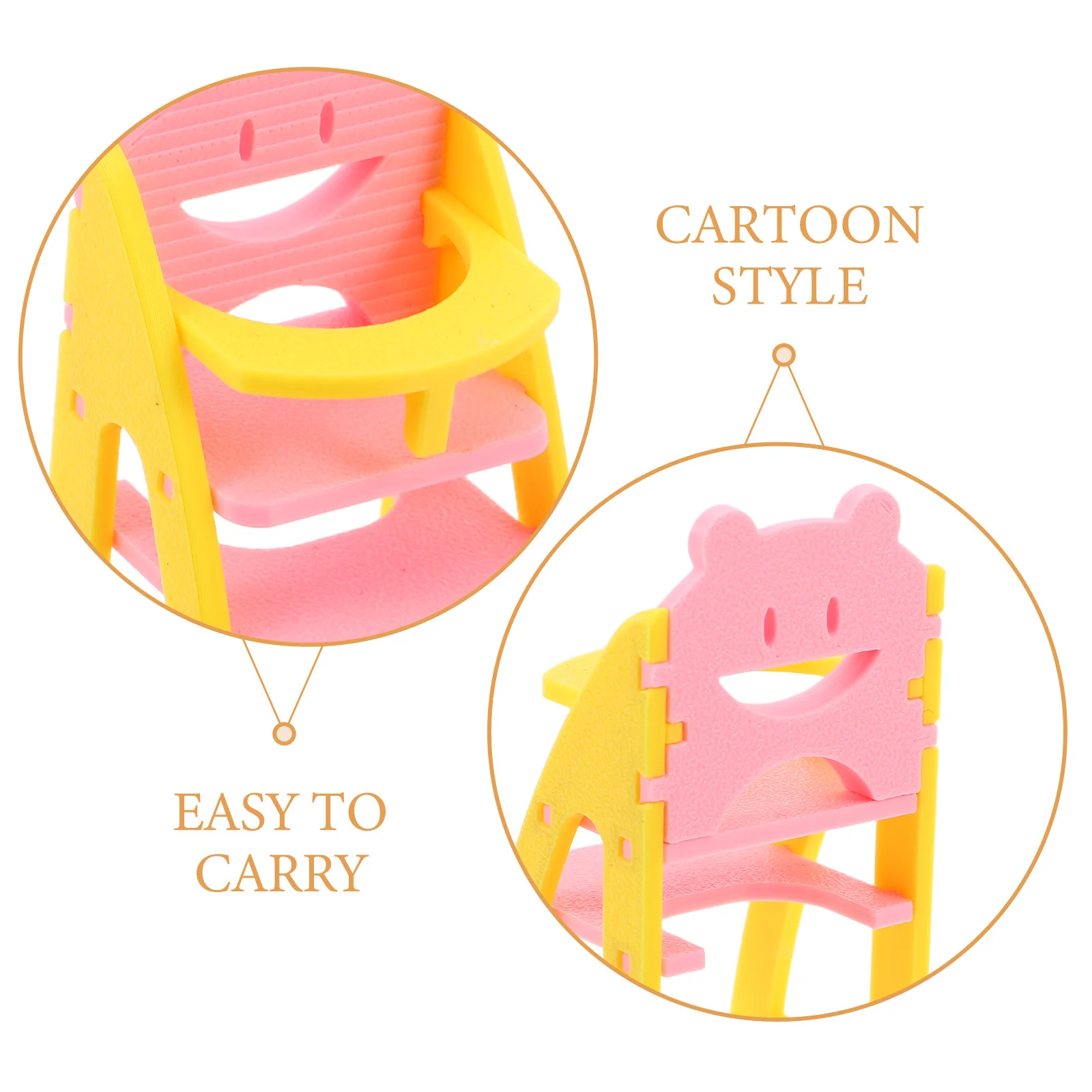 كرسي مرتفع للأطفال باللون الأزرق المصغر بمقياس 1 12 كرسي للرضع ملحقات أثاث بيت الدمى كرسي مرتفع