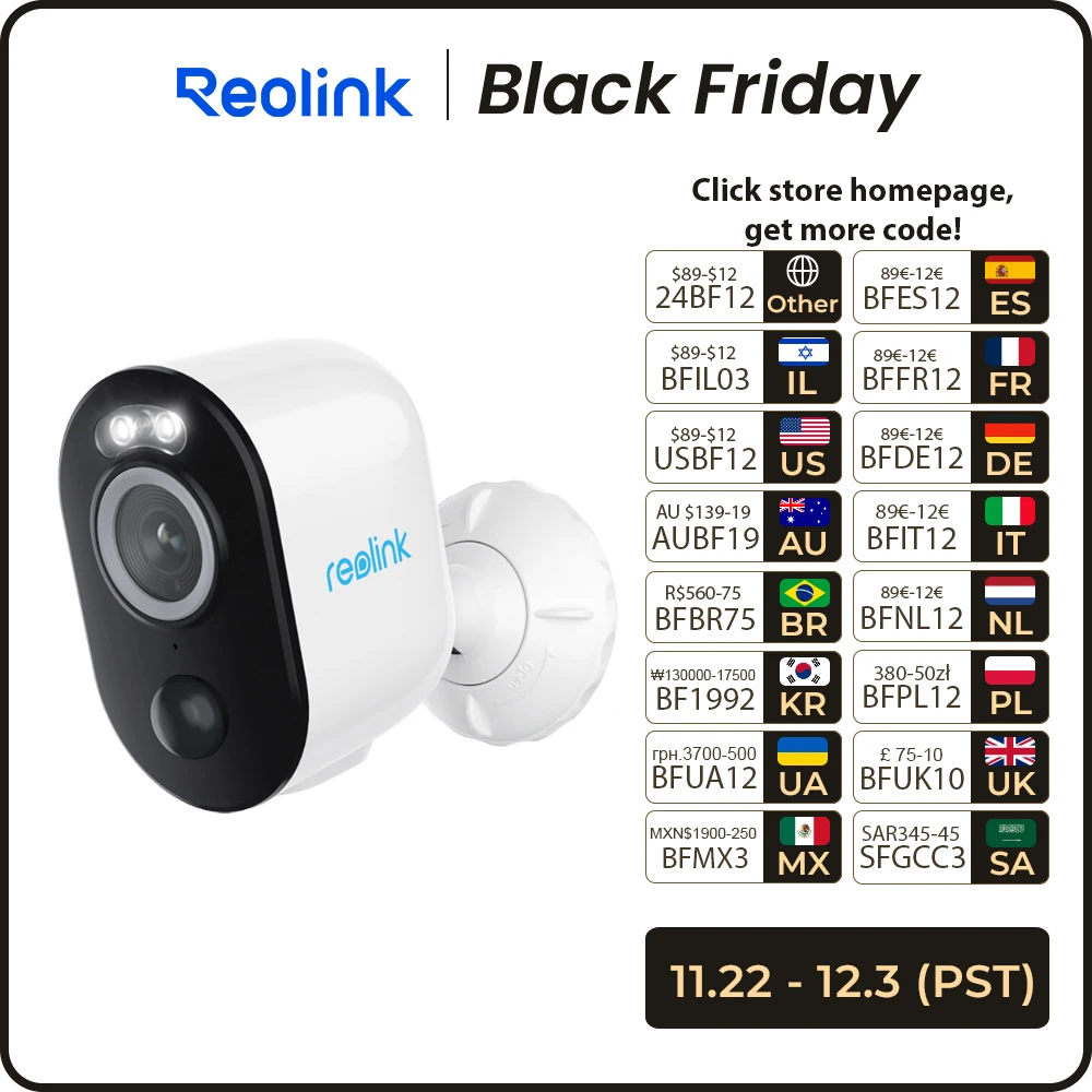 Reolink Argus Series Battery outdoor Camera 2.4G/5Ghz WiFi Camera 5MP Human/Car Detection 2-way Audio Spotlight Smart Home Cam