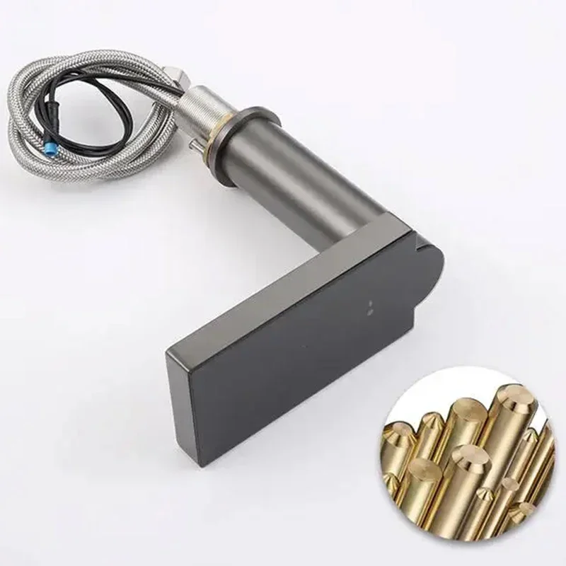 Automatic Smart LED Screen Digital Display Hot and Cold Brass Sensor Water Wash Basin Faucet Tap Touchless Bathroom Sink Faucet