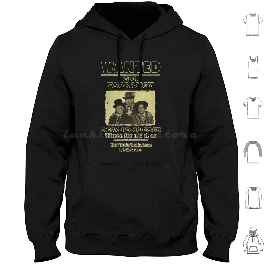 Vintage-Wanted For Vagrancy T-Shirt Hoodies Long Sleeve Vintage Amber Drink Drinking Lager The Three Stooges Three