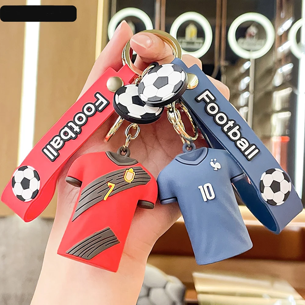 New Printed On Both Sides Jersey Shape Keychain Charms Sports Key Ring Basketball Fan Trinket Souvenir Accessories Gift