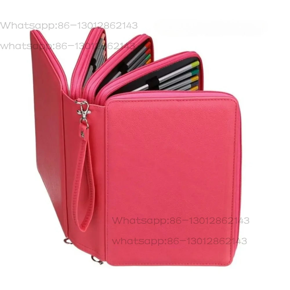 200 Holes Colored Lead Pencils Storage Bag 5 layer Stationery Large Capacity Case Holder Waterproof Portable Student Pen Case