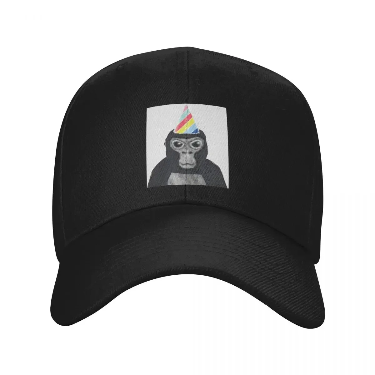 

Gorilla tag monkey with birthday hat Baseball Cap western Hat dad hat Beach tactical cap For Man Women's