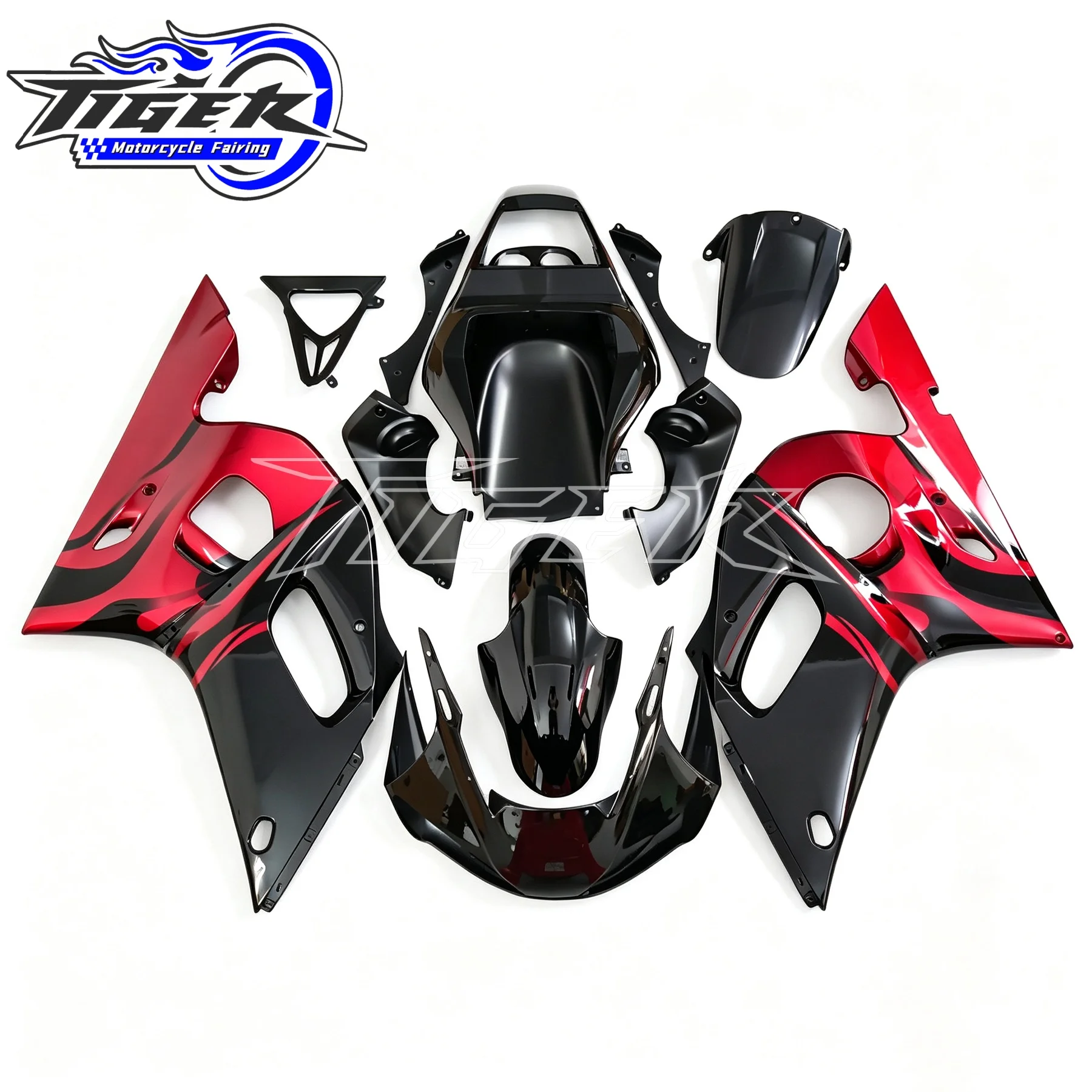 The New ABS Fairing is Suitable The Motorcycle For YZF600R 1997 1998 1999-2006 2007 Body Kit Fairing in Blue and White