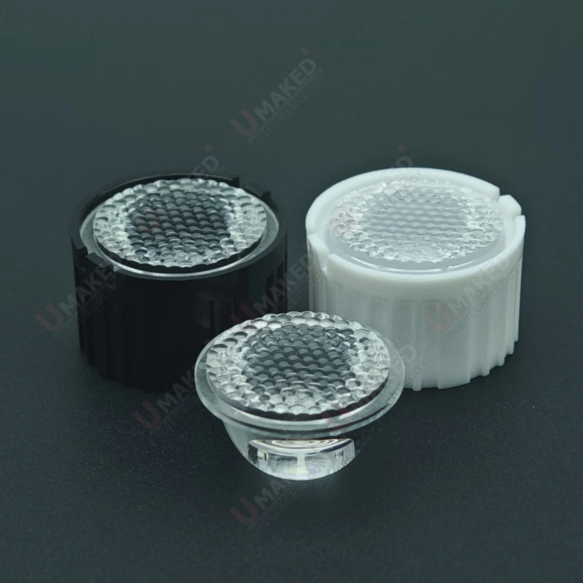20mm Bead face LED len+White/black Bracket Holder 15 30 45 60 90 120 Angle PMMA Optical lense for led Aquarium blub Spotlights