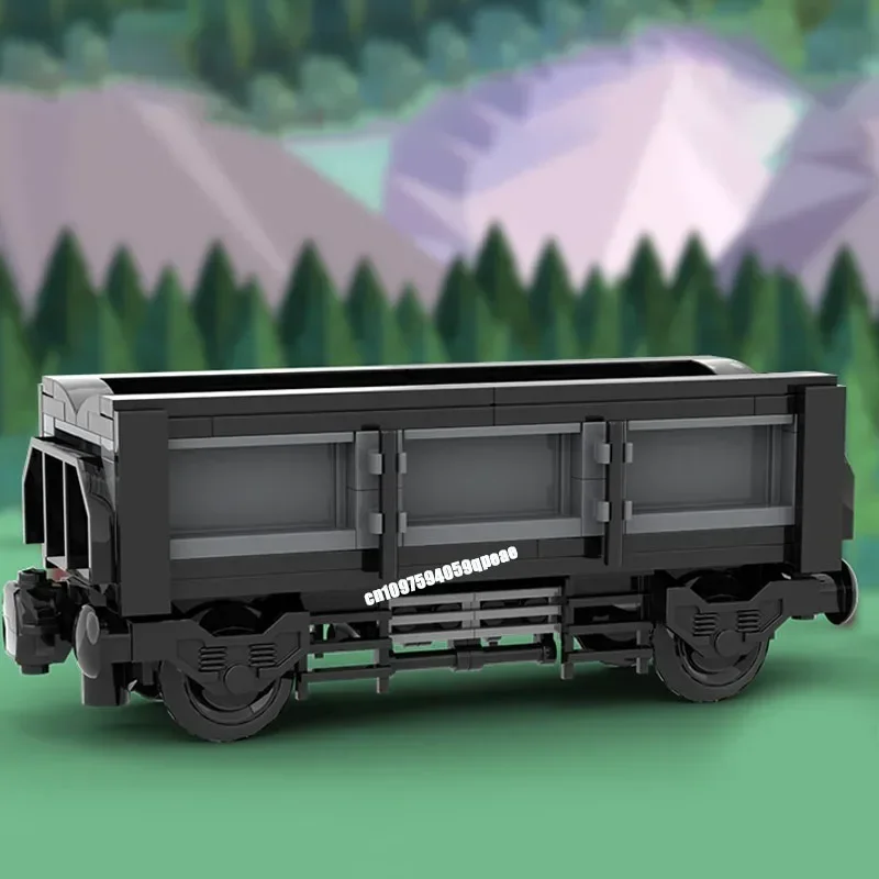 New 101PCS City Technical Train Tracks Railway Moc Open Cargo Car Model Custom Puzzle Diy Creative Ideas Kid Toy Birthday Gift