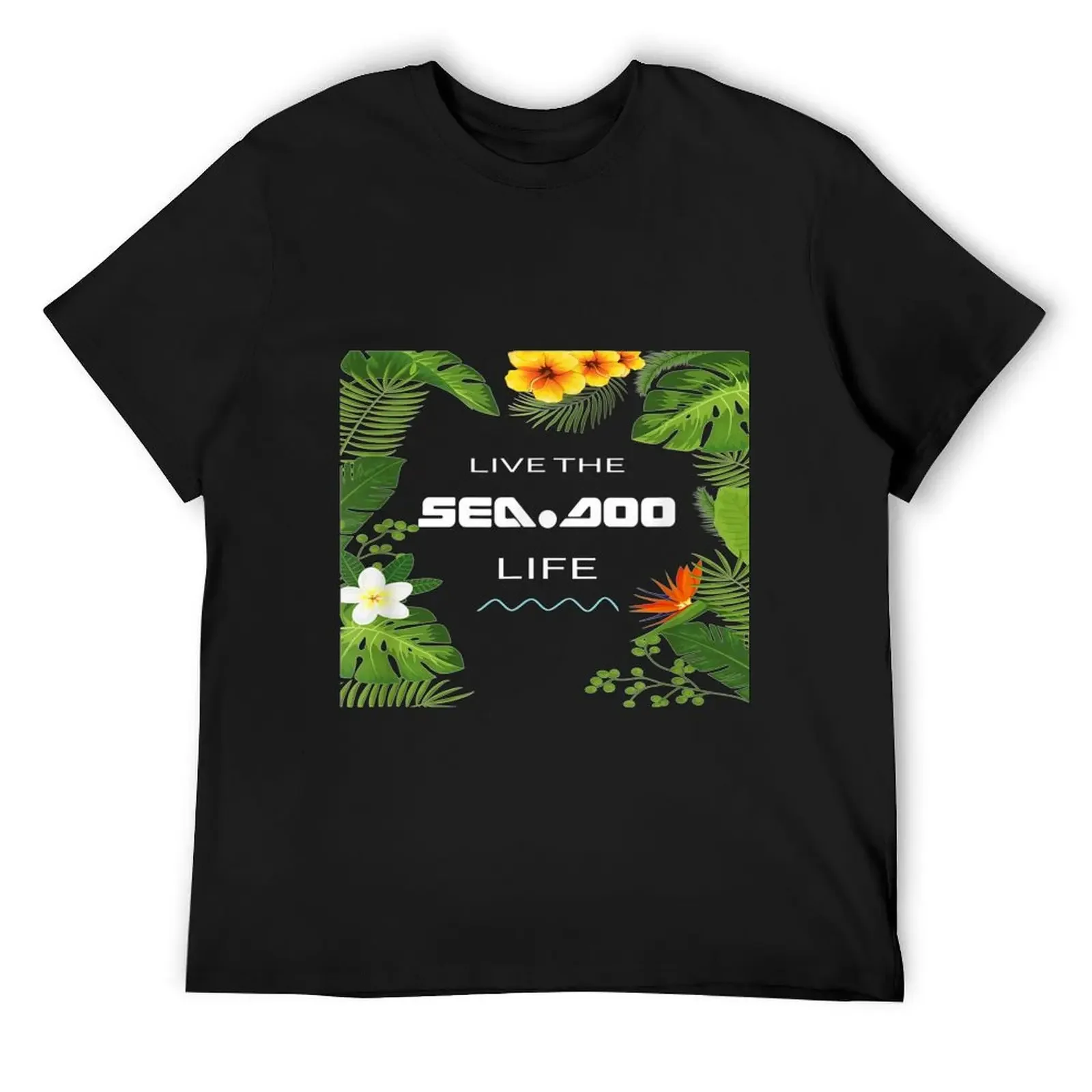 

Mens Big Wave Live the Seadoo Life Hawaiian T-Shirt vintage anime shirt T-shirts oversize cute clothes designer t shirt men