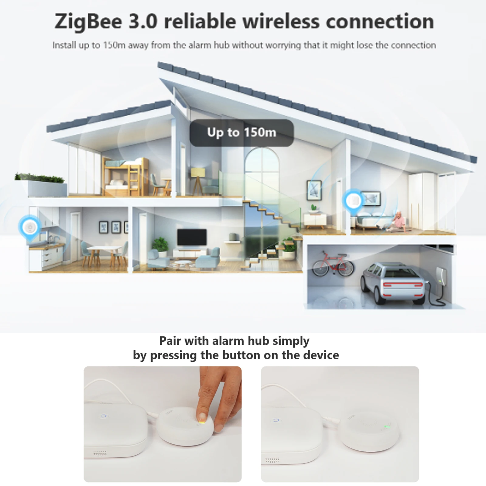 Imou-Detector de fugas de Gas Digital Natural para el hogar, alarma de Gas ZGA1, Monitor con Sensor, control remoto por aplicación inteligente