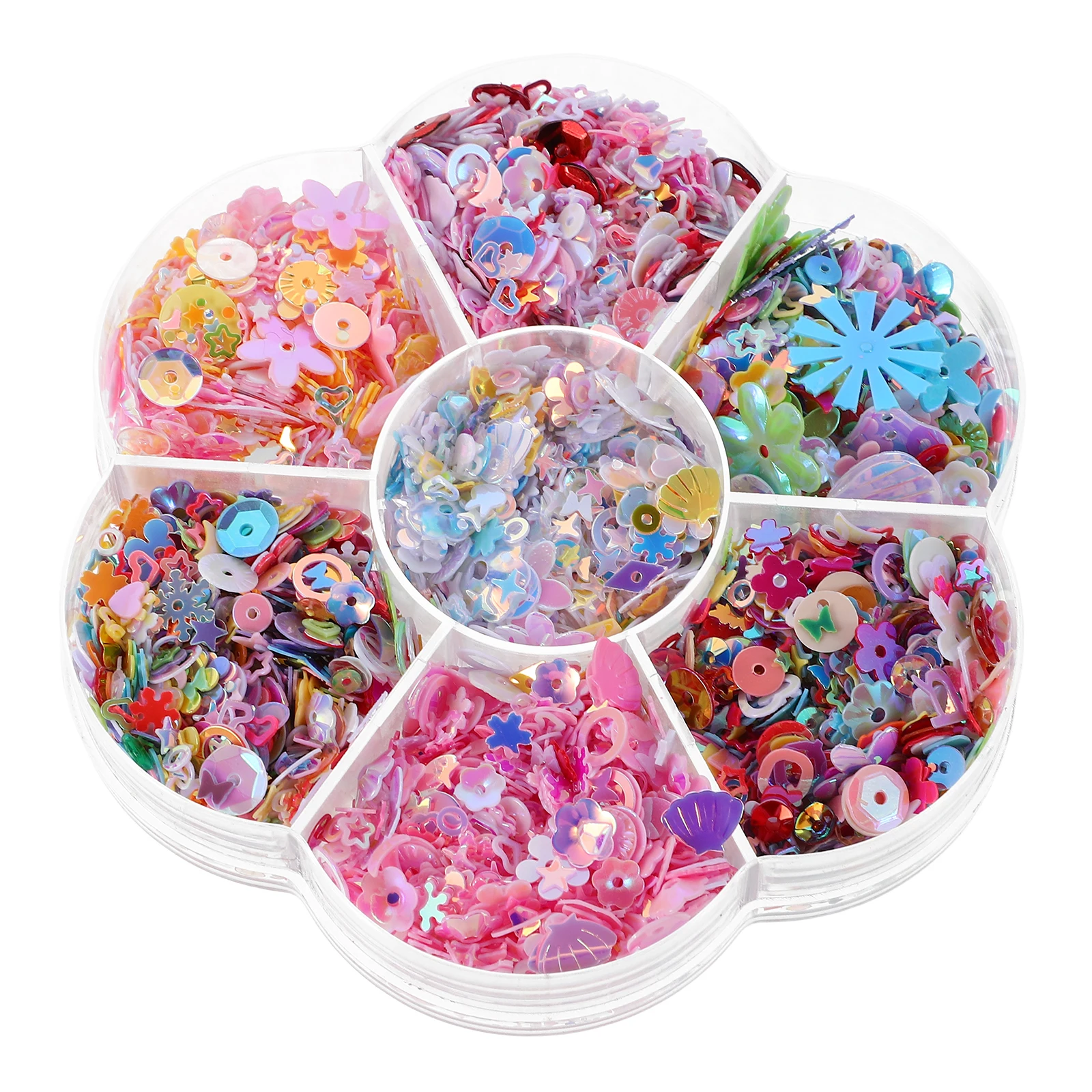 

Bulk Sparkly Craft Sequins Loose Mixed Shapes Colors Sewing Embroidery Diy Party Decorations Durable Shiny Glitter Gems