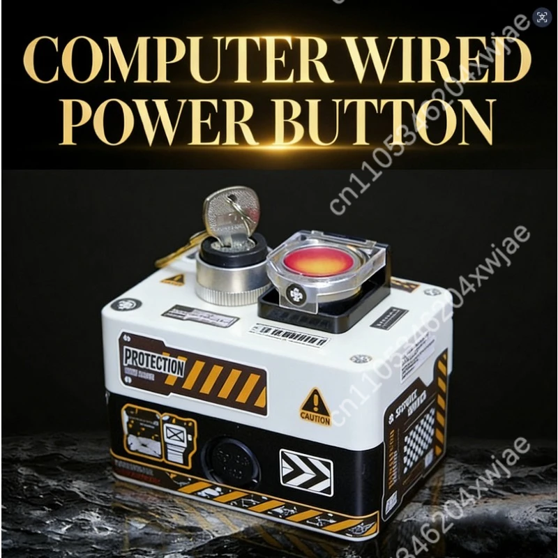 [Wireless Dual Control] Computer Wireless Switch Button Desktop Chassis External Button