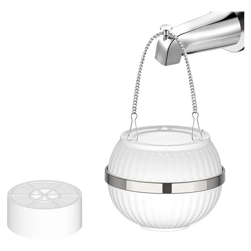 AT28-Bathtub Faucet Water Filter,10-Stage Granular Core Filtration System Bath Filter For Tub,Softens Hard Water