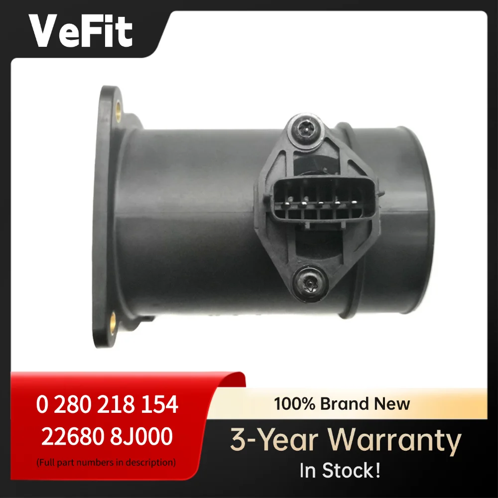 

Датчик массового расхода воздуха 0280218154 22680-8J000 для двигателей NISSAN Altima 2001-2006, Sentra 2002-2006, X-Trail 2001-2008 2,2 л и 2,5 л