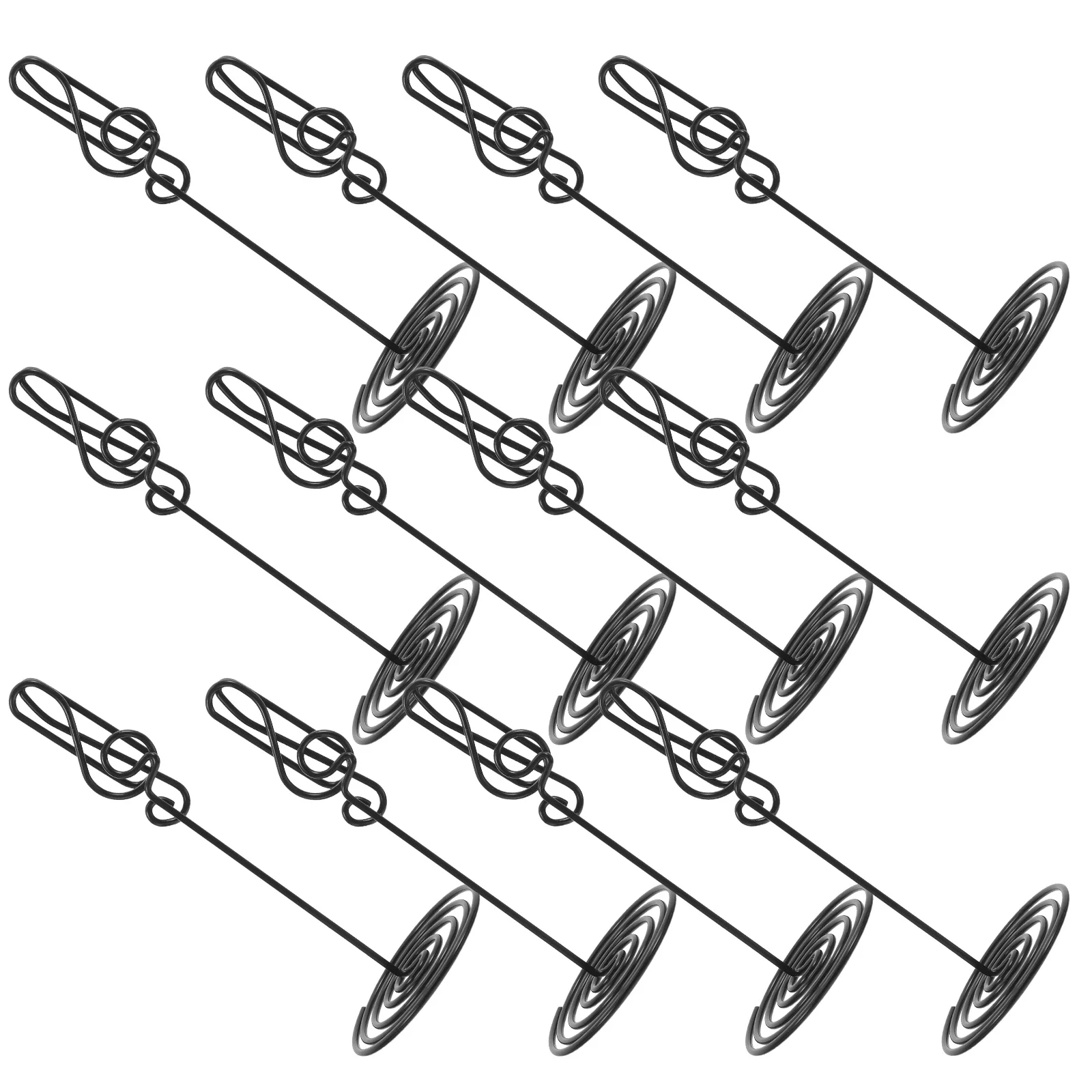 12 Pcs Creative Note Notes Clip Card Stands Decorate Holder Iron Desktop Picture Holders Greeting Display