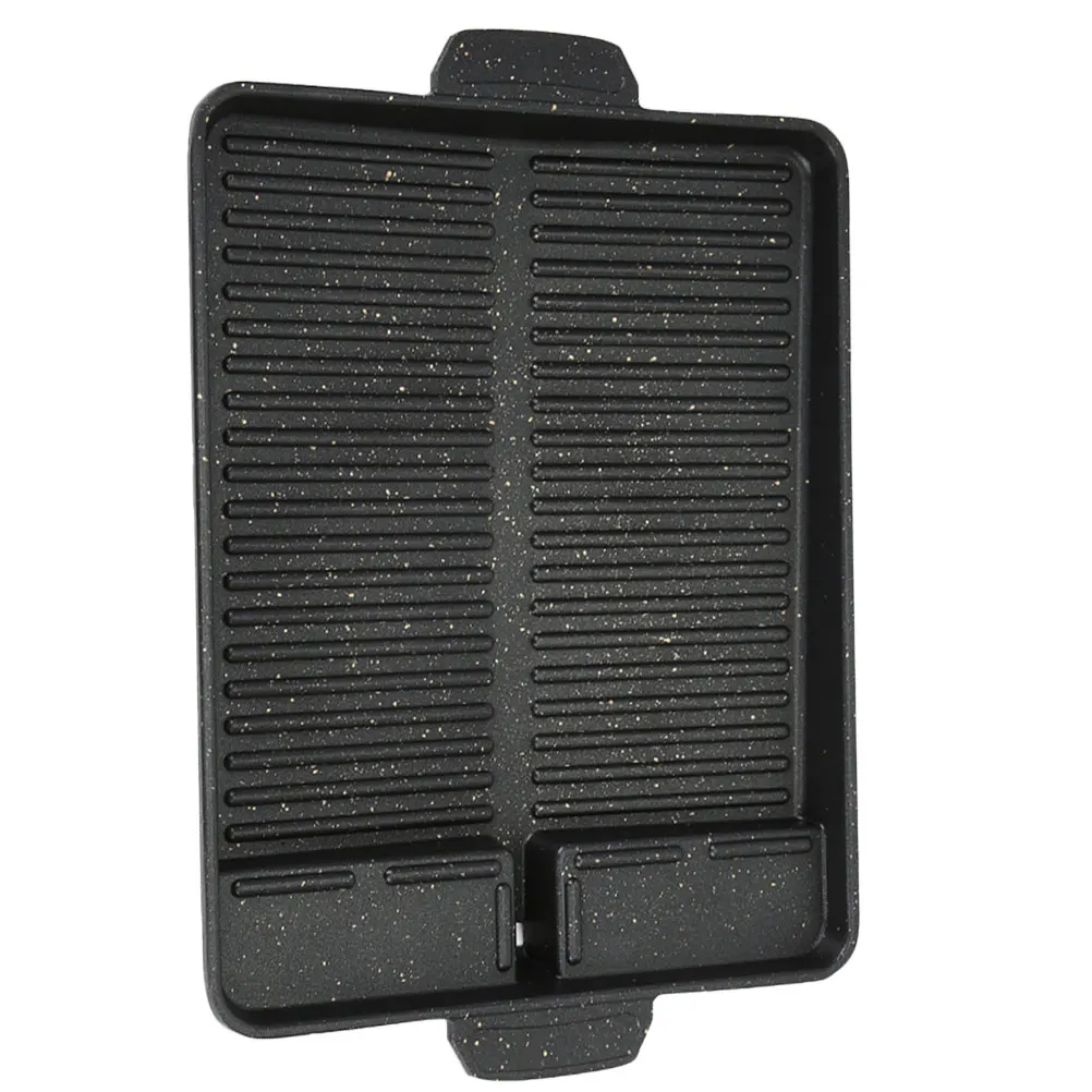 

Stone Pot Grill Pan Premium Aluminum Alloy Non-Stick Lightweight Baking Tray For Pork Beef Chicken Oil Drain Design Outdoor