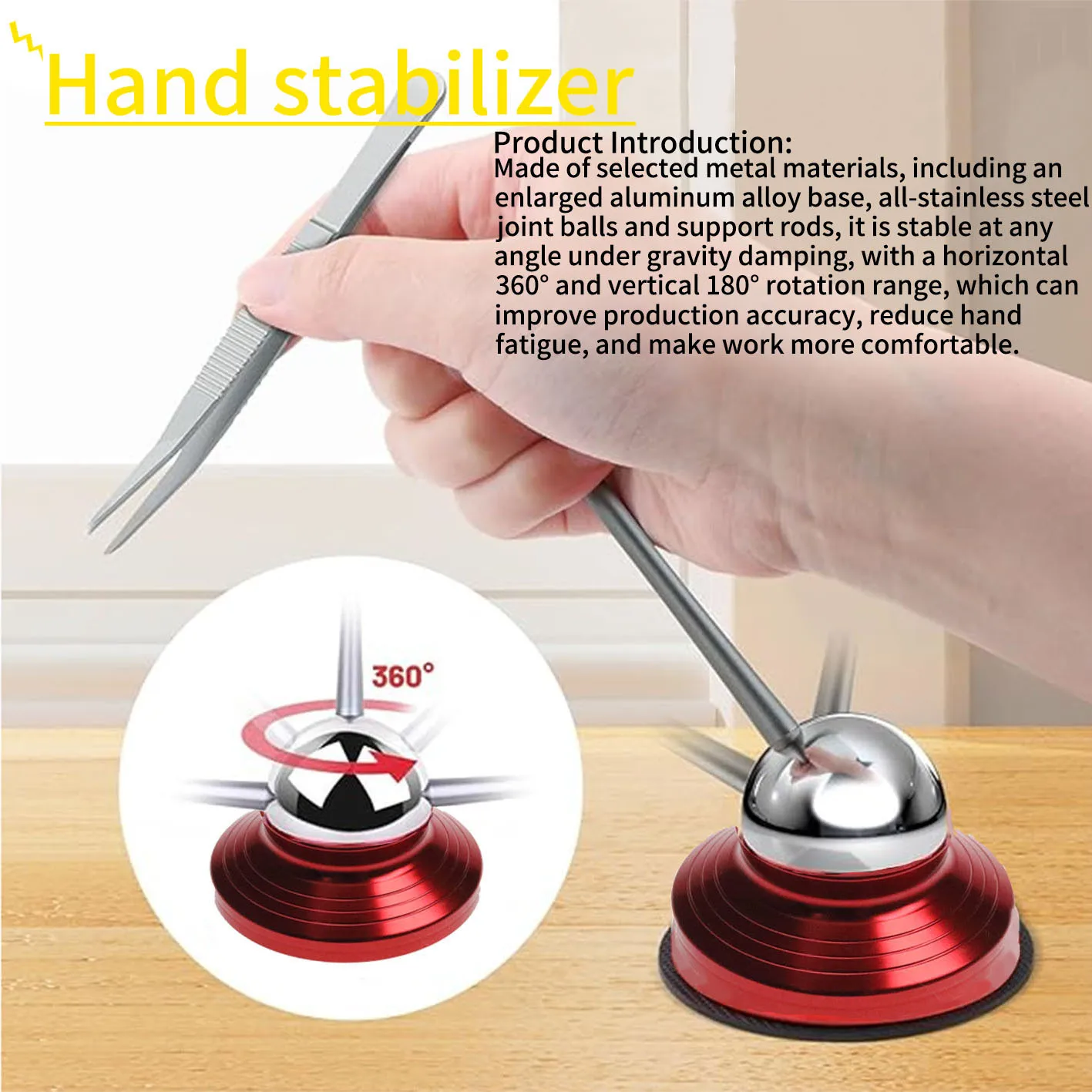 Free rotating stable support, assembling hand-etched sheet for coloring