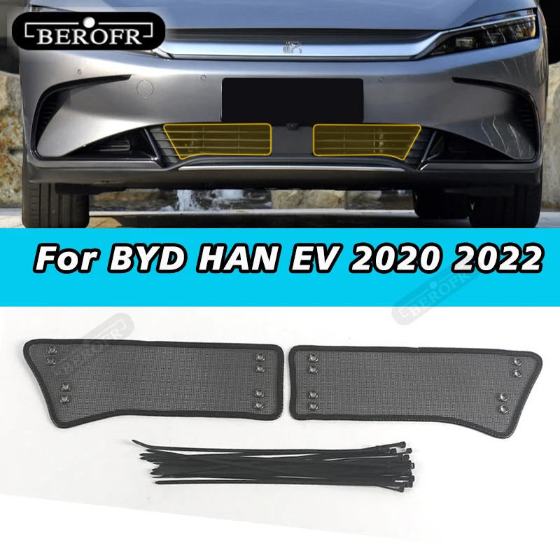 Car Insect Proof Net For BYD HAN EV 2020 2022 Water Tank Cover Racing Grid Protective Net Condenser Protect Auto Accessories