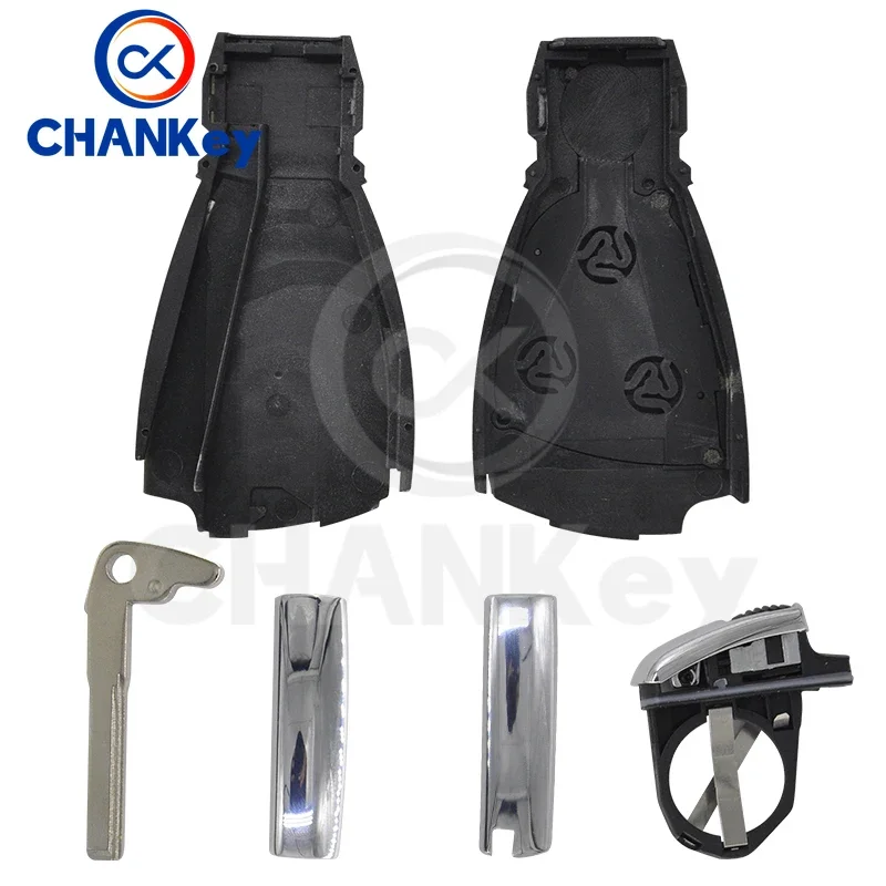 CHANKey Car Key Shell Case For Mercedes Benz A C E S Class W203 W211 W204  CLS CLK Modified Replace Smart  Card Cover Part