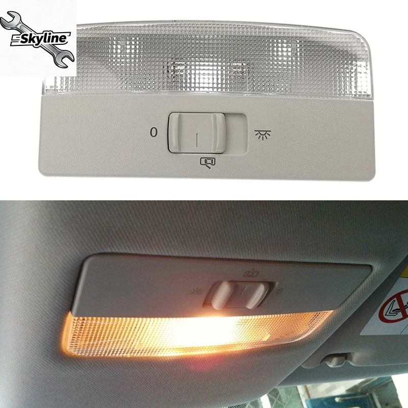 Grey Reading Light Interior Lamp Dome Light  2002-2015  2002-2005  2004-2015 6QD947105
