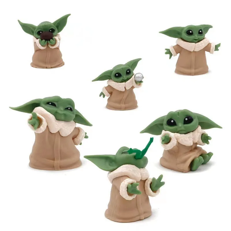 

6Pcs Popular Star Wars Toy Master Baby Yoda Darth PVC Action Figure Anime Figures Collection Doll Mini Toy Model Gift 4.5-6CM