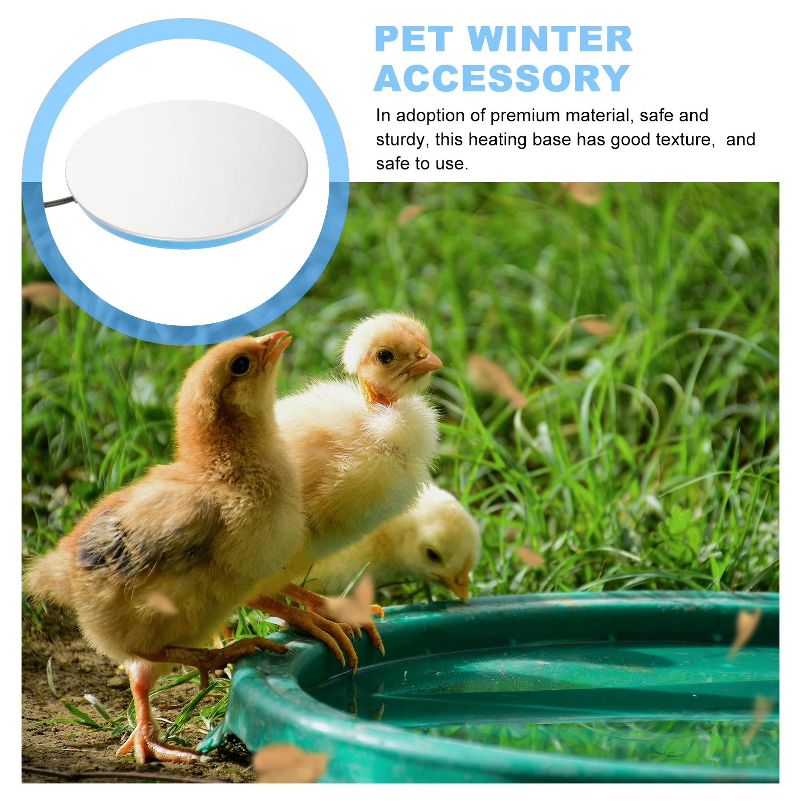 

Drinking Water Heater Heating Plate for Poultry Chicken Waterer Heated Tool Animal Base Abs Pigeon