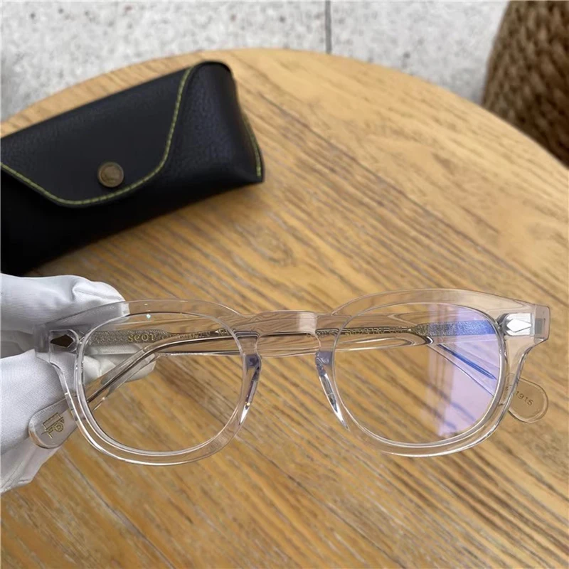 

Anti Blue Light Glasses Man Johnny Depp Lemtosh Eyeglasses Woman Vintage Acetate Frame Luxury Brand Computer Phone Goggles