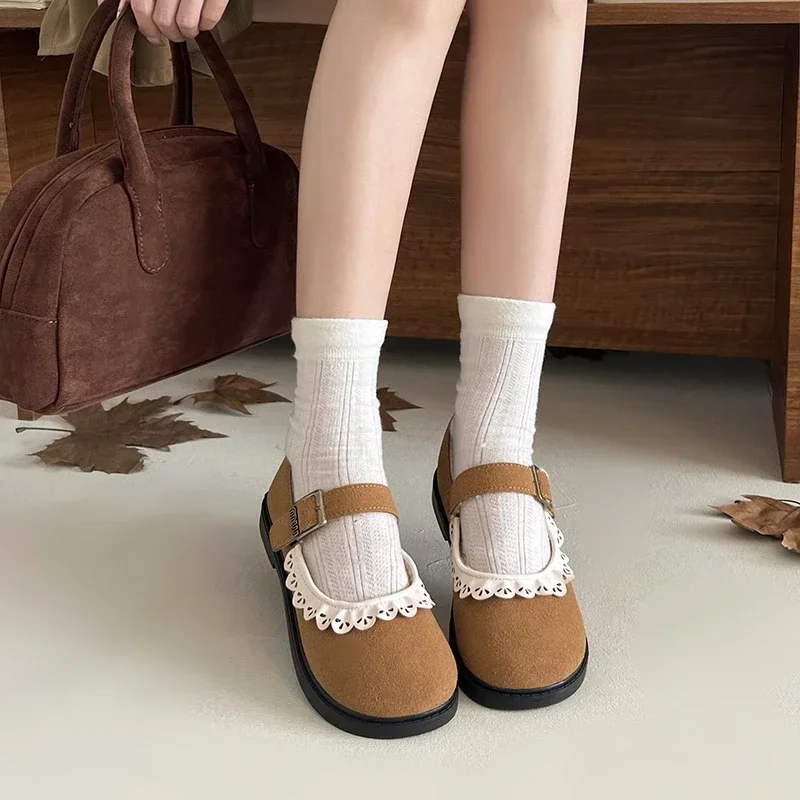 

Женская обувь 2024, горячая распродажа, женские туфли-лодочки Sweet Mary Janes, модные туфли-лодочки с круглой пряжкой, удобные модельные туфли на низком каблуке, Zapatos