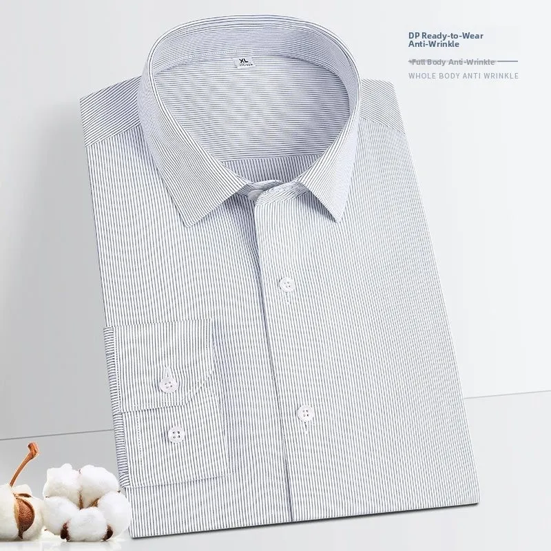 

Мужская рубашка из чистого хлопка с длинным рукавом, дышащая, влагоотводящая, делового стиля, с квадратным воротником, для повседневной носки, удобная посадка