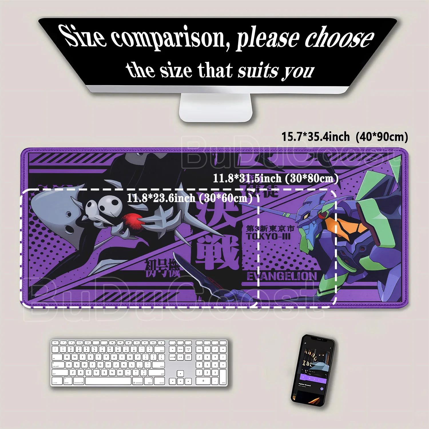 Tapis de souris grand format E - Pc Gaming Evangelion avis et prix