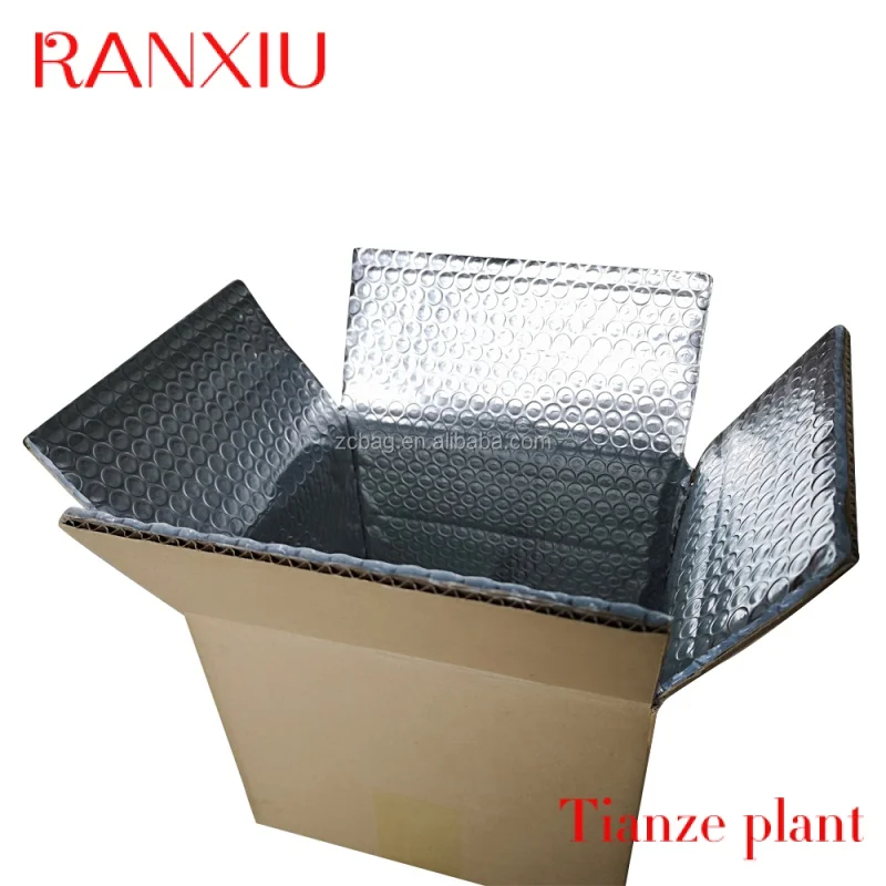 Custom corrugated carton box pattes de poulet cool isolation packaging tin box flip cover cooler box thermal insulated