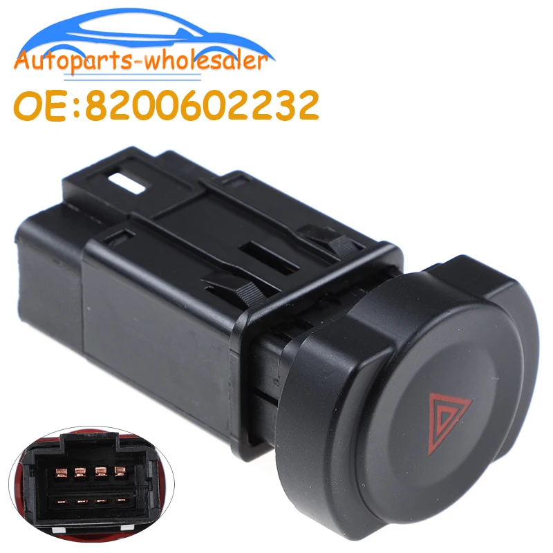 Luz de Flash de advertencia de peligro de emergencia para coche, interruptor de un solo botón 8200602232 8200602242 para Renault Aprio Dacia Duster Sandero