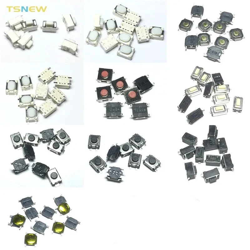 

100pcs/lot Tactile Push Button Switch Car Remote Control Keys Button Touch Micro Switch for toyota renault honda remote key