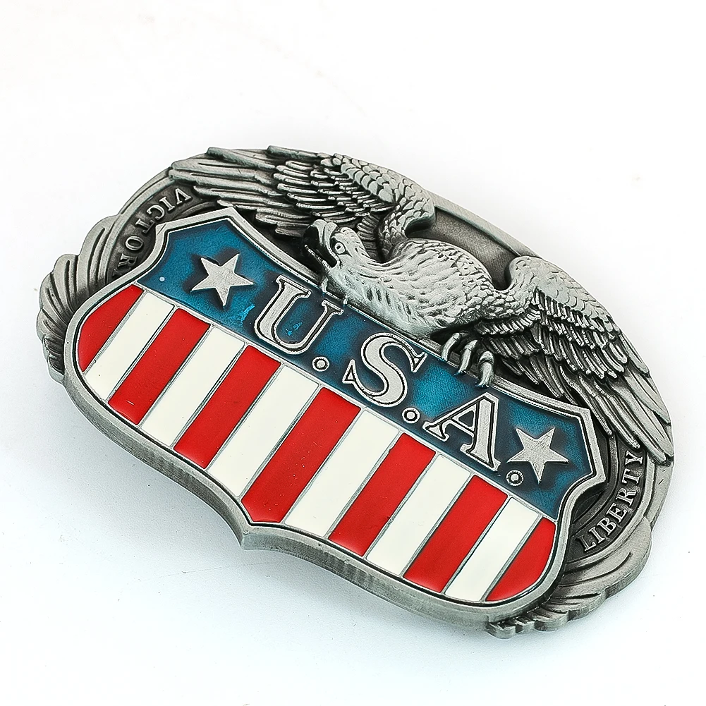 Eagle/Vulture USA Flag Stripes Pattern Belt Buckle Handmade Belt Accessories DIY Western Cowboy Rock Style Man Clothes Decor