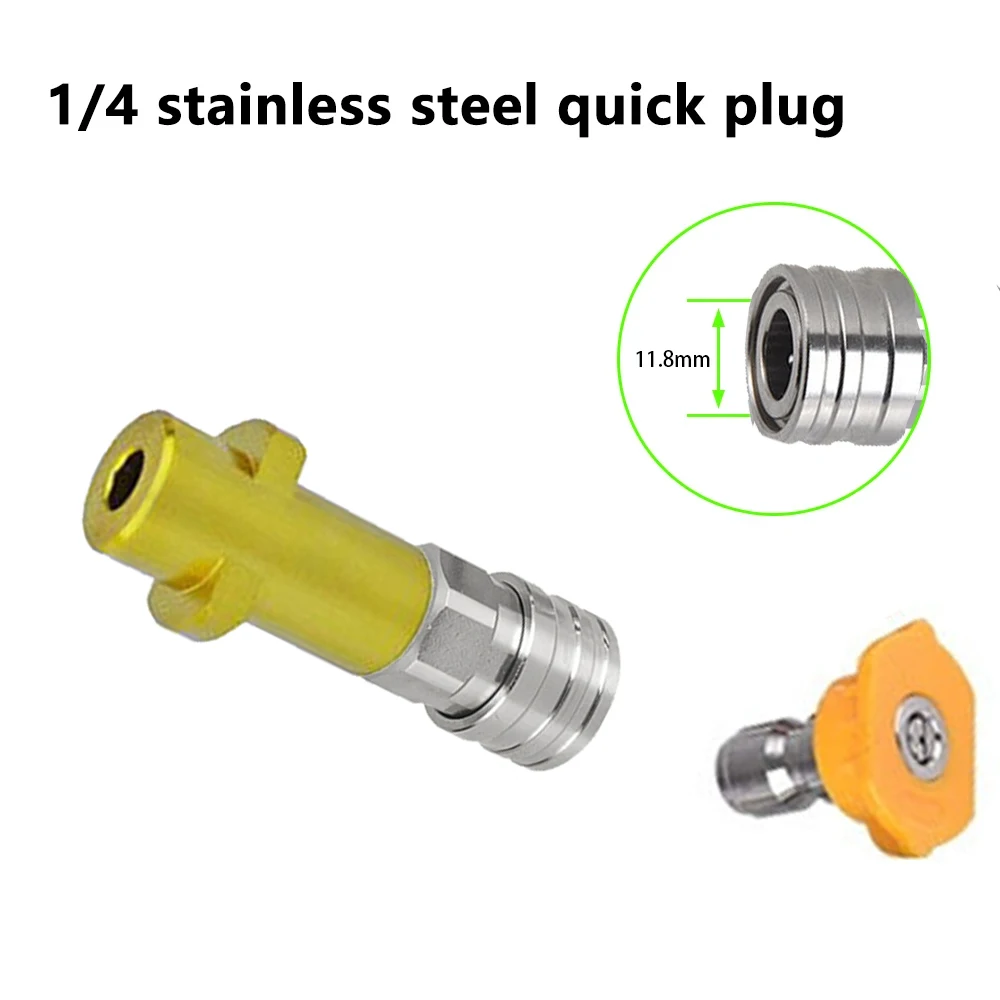 Pressure Washer Quick Connector 1/4 Stainless Steel Adapter To Washer Gun Nozzle Foam Lance Fitting for Karcher Bosch Lavor