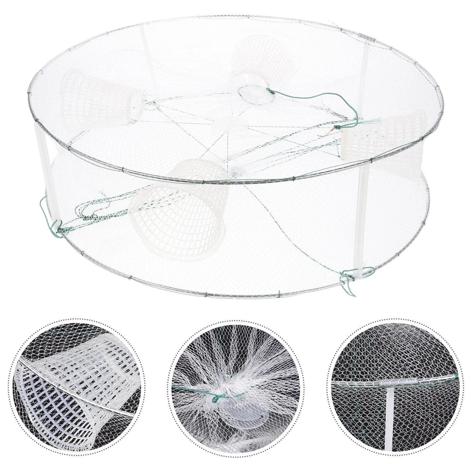 

Fish Trap Net Cage Collapsible Portable Durable Pe Material For Crawfish Shrimp Crab Traps Fishing