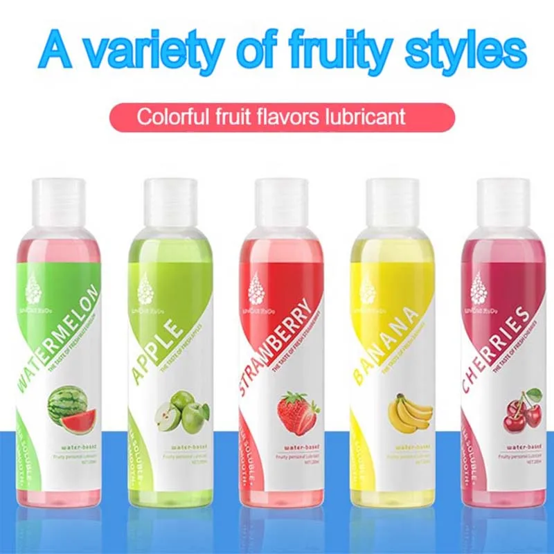 Lubricante lubricante a base de agua con sabor a fruta para sesiones sexuales, lubricante sexual para adultos, Gel de amor para adultos