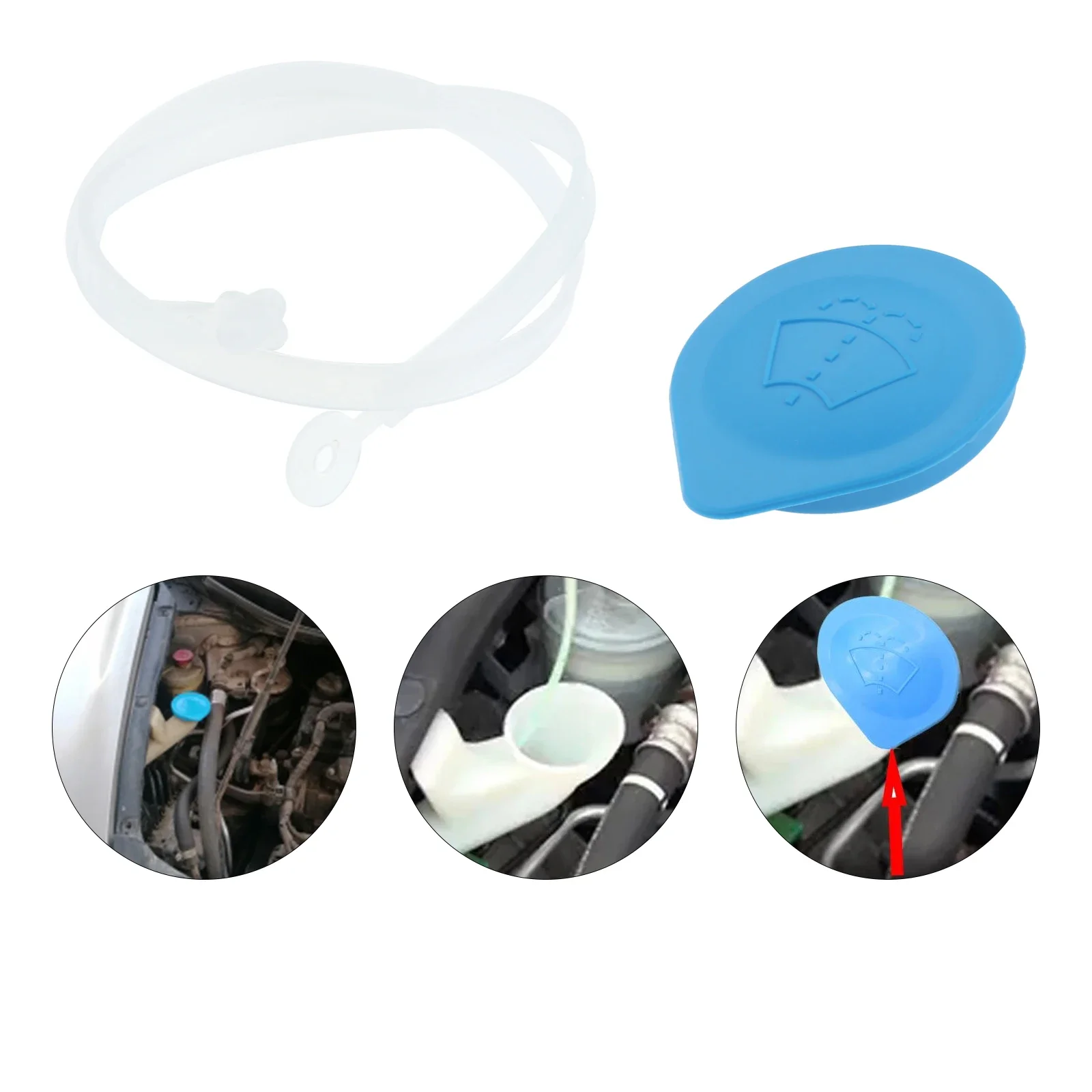 Plastic Car Windshield Washer Bottle Reservoir Tank Cap 40cm/60cm Pipe 76802-SJD-003 for Honda CRV 2007 2008 2009 2010 2011 2012