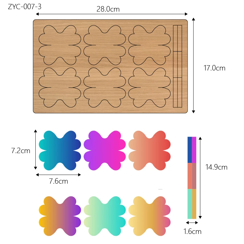 ZYC-007 Bow Wooden Cutting Knife Die, Used with the Machine