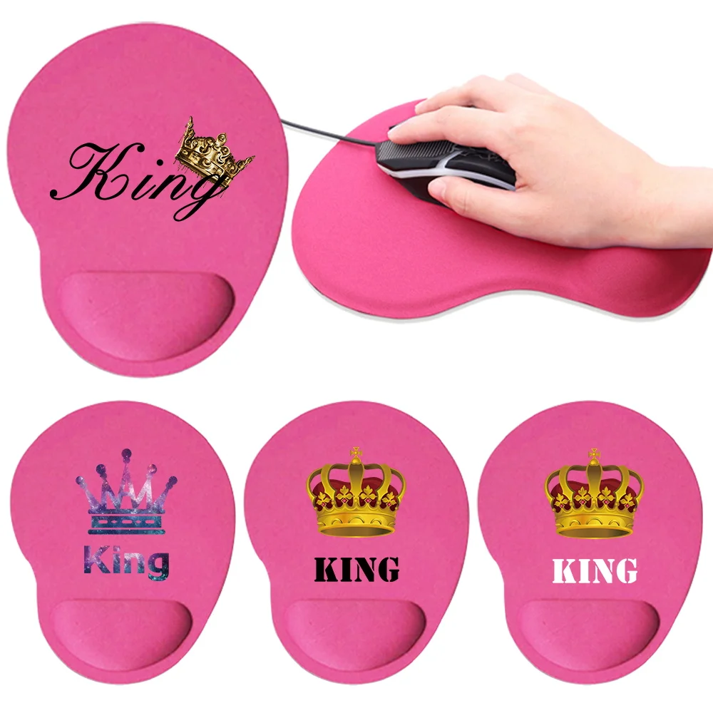 Wrist Guard Mouse Pad King Series Relieves Hand Fatigue Soft Pads Ellipse Mouse Mat for Laptop Computer Keyboard Accessories