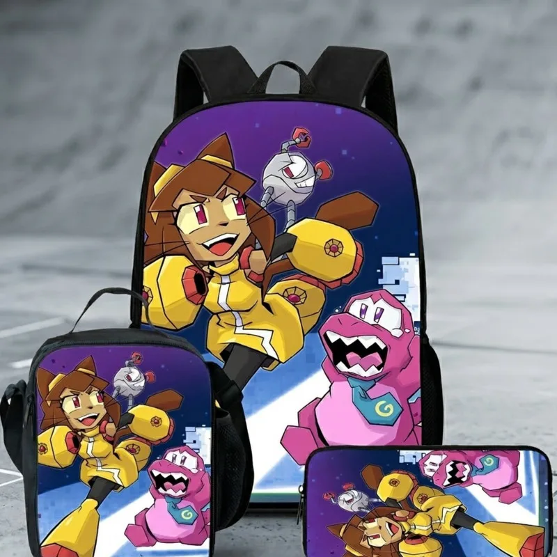 2026 New 3pcs Gameoverse 1 Set School Backpack Insulated Lunch Bag Pencil Case Anime Peripheral Gift For Kids