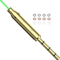 No Battery Tactical Green Laser Boresighter 9mm .177 22LR .38spl 40SW .223Rem Cal Laser Bore Sight For Hunting