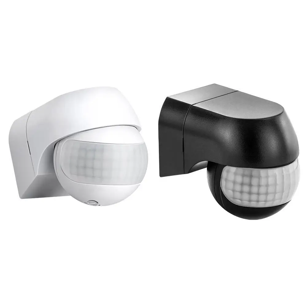 Rilevatori PIR a infrarossi per esterni a movimento lungo 110v ~ 230v Interruttore a parete Sensore LED Timer impermeabile Sensore di movimento a 180 luci