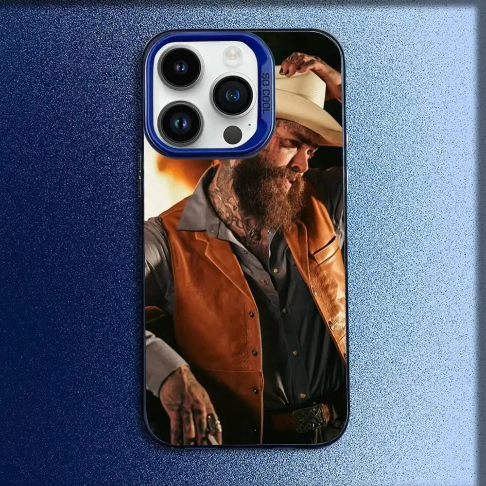 حافظة هاتف Post Singer M-Malone لهاتف iPhone 17,16,15,14,13,12,11,Pro,Max,Plus,E,SE4,Air,Mini Blue IMD Box