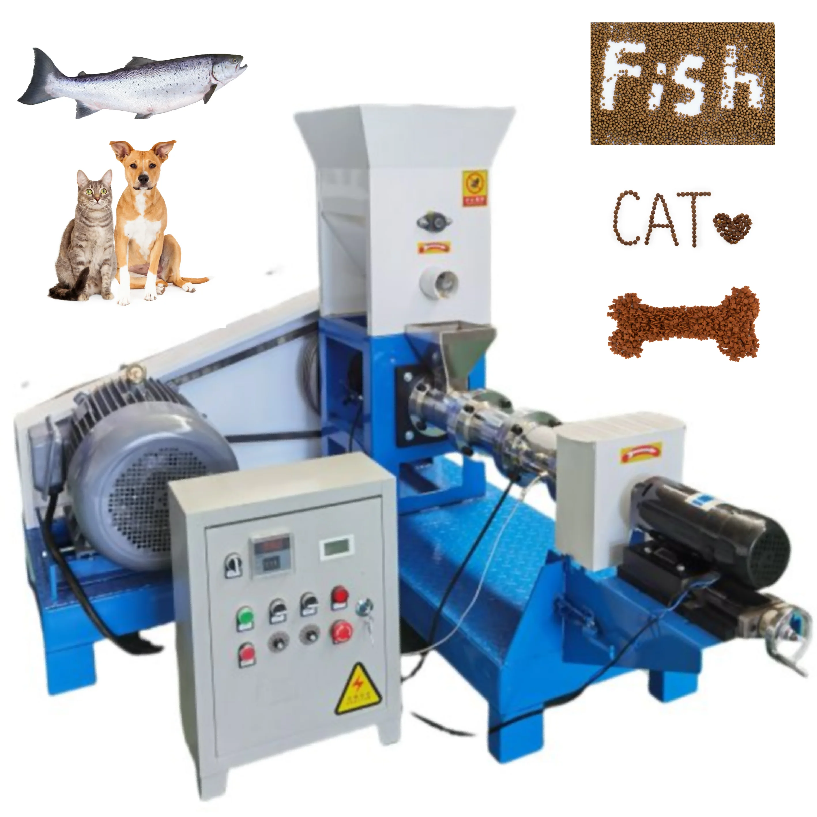 

1-10mm Cat and Dog Pet Feed Floating Fish Feed Extruder
