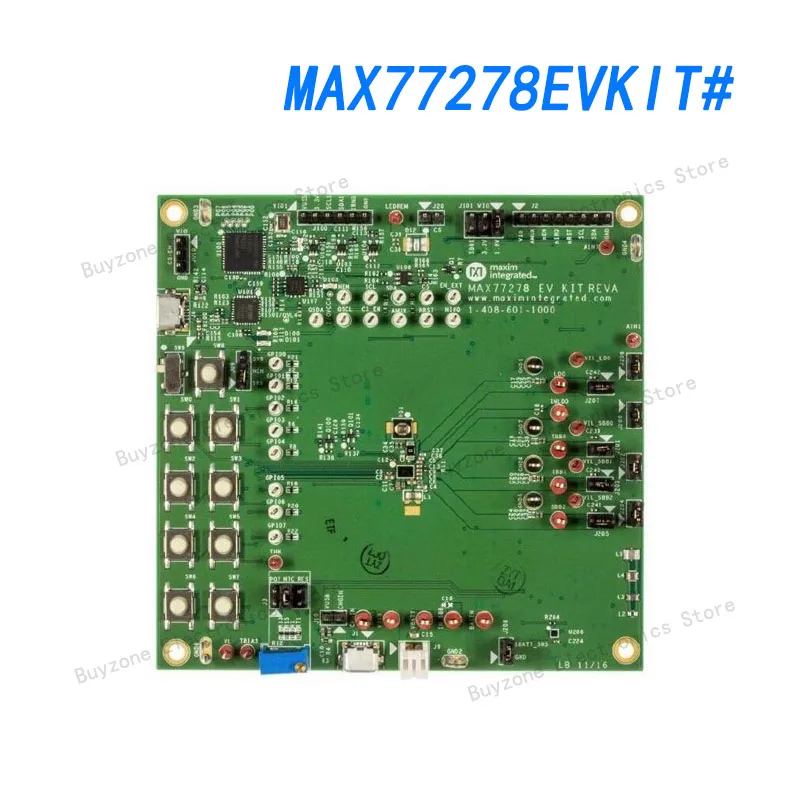 

MAX77278EVKIT# Evaluation board, MAX77278 lithium ion/lithium polymer battery charger