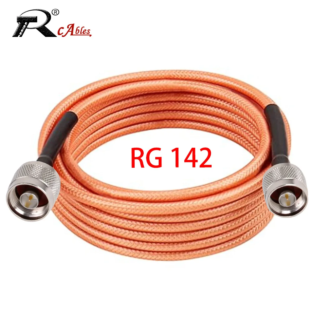 

RG142 50-3 Double Shielded RF Coaxial Cable N Male to N Female Plug RG-142 Coax Cable 50 Ohm Low Loss High Quality 10CM-30M