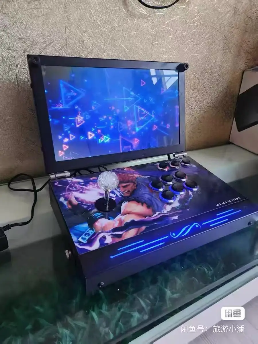 Portable Folding Desktop Arcade Game Machine with Screen, Home Joystick Fighting Arcade All-in-One for Retro Arcade Games