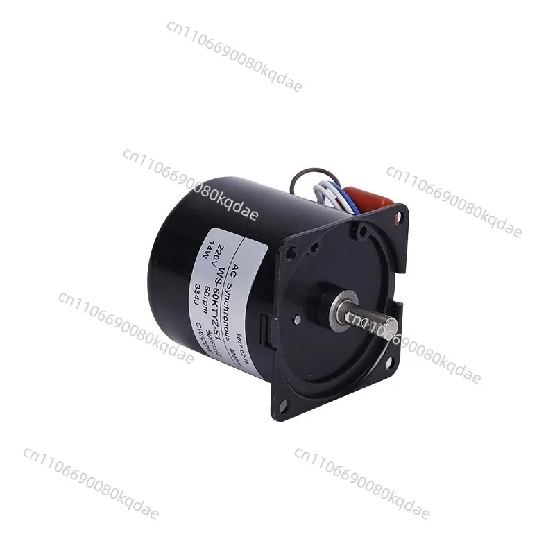 60KTYZ 220V AC Permanent‑Magnet Synchronous Gear Motor, Mini Low‑Speed Reversible Drive Unit